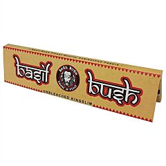 Basil Bush Unbleached Kingsize Slim Papers - box of 50 packs