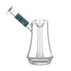 Keith Haring Glass Bubbler - Blue 