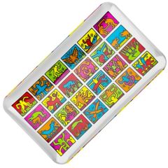 Keith Haring Glass Tray - Multi Coloured 