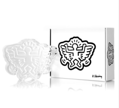 Angel Wings Crystal Glass Ashtray / Catchall by Keith Haring