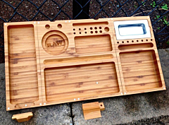 RAW TRIPLE FLIP MAGNETIC BAMBOO ROLLING TRAY