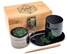 Leaf-Way 5-in-1 Bamboo Rolling Box Gift Set