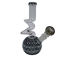 Patterned Glass Bongs with Intricate Neck