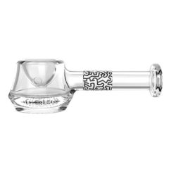 Keith Haring Glass Spoon Pipe - Black & White 